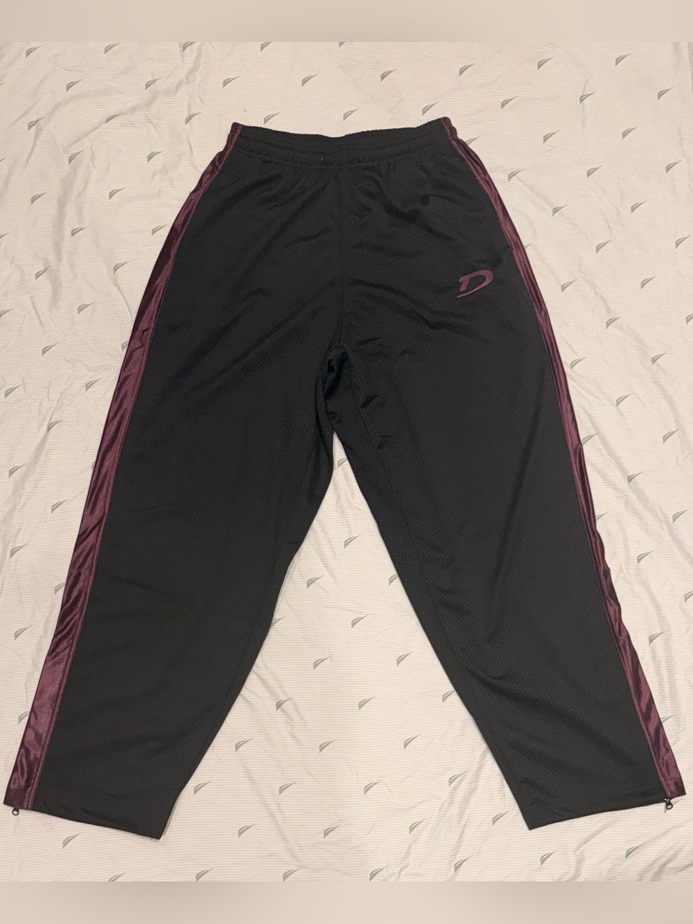 Denim Tears Black Mesh Athletic Shorts with Green Tag